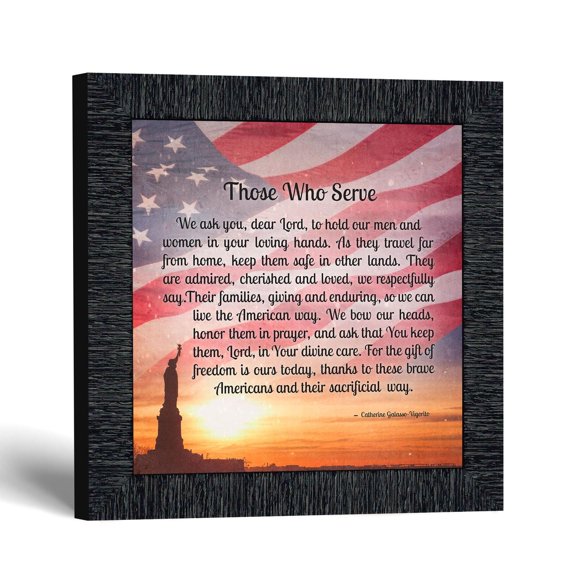 American Flag Picture Frame, Those Who Serve Wall Art
