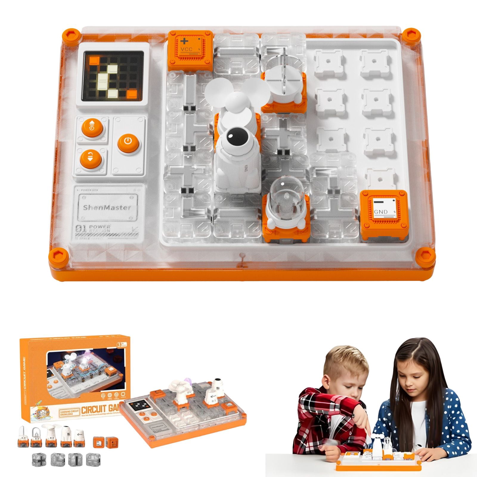 Thoson Spark, Thoson Kids Circuit Board - 500+ Challenges, Light & Sound Interactive Maze, Modular Building Learning Game