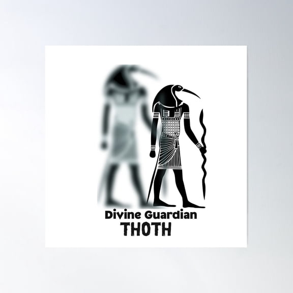 Thoth: Divine Guardian Of Wisdom And God Of Creativity 2 Poster Wall Art, Modern Wall Decor For Living Room Bedroom, 30x30 UNFRAMED