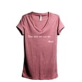 thumbnail image 1 of Thou Shalt Not Test Me Women's Fashion Relaxed V-Neck T-Shirt Tee Heather Rouge X-Large, 1 of 3