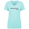 thumbnail image 1 of Thou Shalt Not Try Me-Mood 24:7 Womens V-Neck T-Shirt, 1 of 3