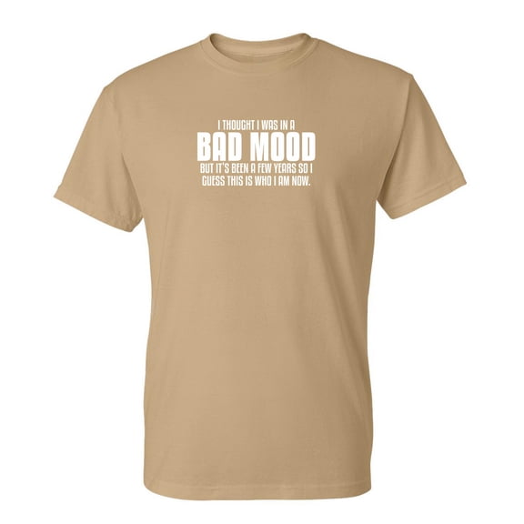 Thought I was in a Bad Mood Men Tees Novelty Sarcastic Humor Graphic TShirt