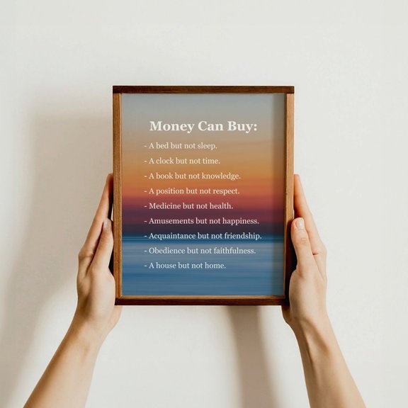 Thought-Provoking Reflective Quote Deep Message Motivational Philosopher Art, Unframed Paper Poster 8x10in