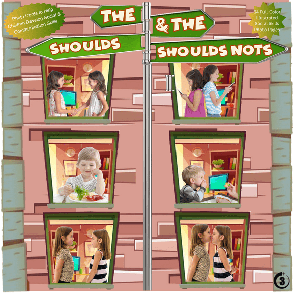Social Skills Cards: Boost Social & Communication Skills; Autism; ADHD; Encourage Positive Decision-Making; Social Emotional Learning Activities; The Shoulds & Should Nots
