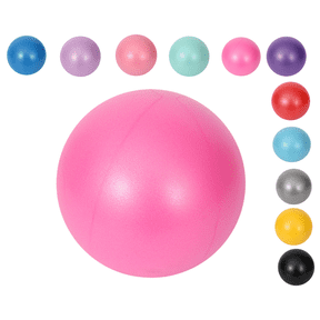 Thoughtful Healthy Wellness Gift, Exercise Ball Small For Fun Leg Clamping Home Workouts And Active Relaxation, Pink, 1 Ball 1 Inflation Hose