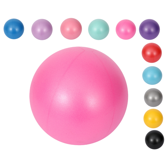 Thoughtful Healthy Wellness Gift, Exercise Ball Small For Fun Leg Clamping Home Workouts And Active Relaxation, Pink, 1 Ball 1 Inflation Hose