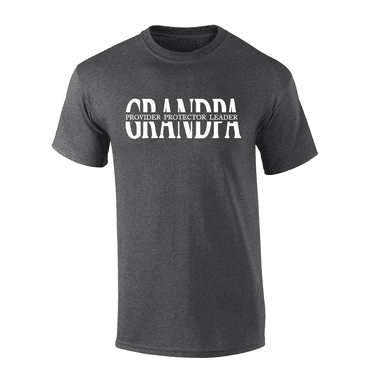Thoughtful Inspirational Father's Day Provider Protector Leader Mens Heather Grey Short Sleeve T-Shirt-Grandpa-Small