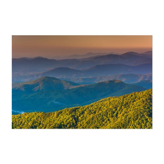 Thoughtful - North Carolina Photography Mountain Nature Landscape Scenic Forest Autumn Sunset Unframed Wall Art Print 32 x 48 inches