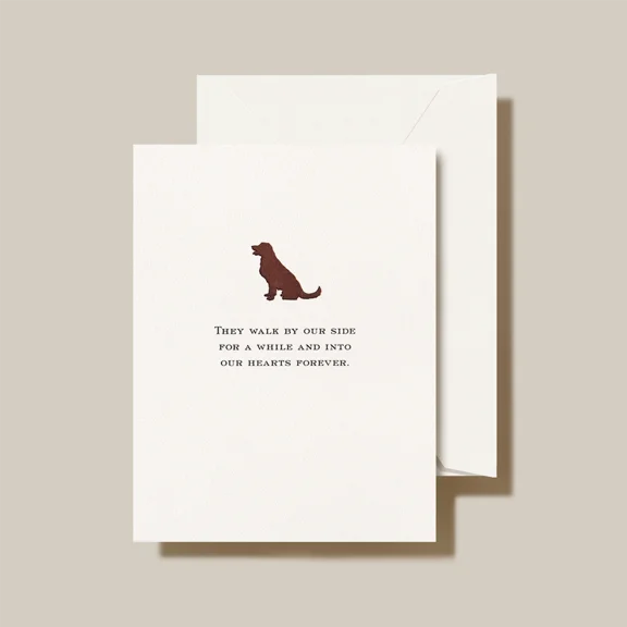 Thoughtful Pet Loss Sympathy Card  "They Walk By Our Side" Design  Includes Envelope, Blank Inside  Perfect for Offering Condolences for Dog or Cat Loss