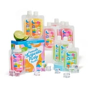 Thoughtfully Cocktails Margarita Mix Non Alcoholic Party Pouches, Includes Four Flavors and Plastic Funnels, Set of 10