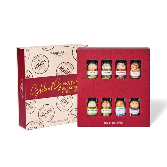 Thoughtfully Global Spice Collection Gift Set, Spices and Seasonings Set, Sampler Bottles