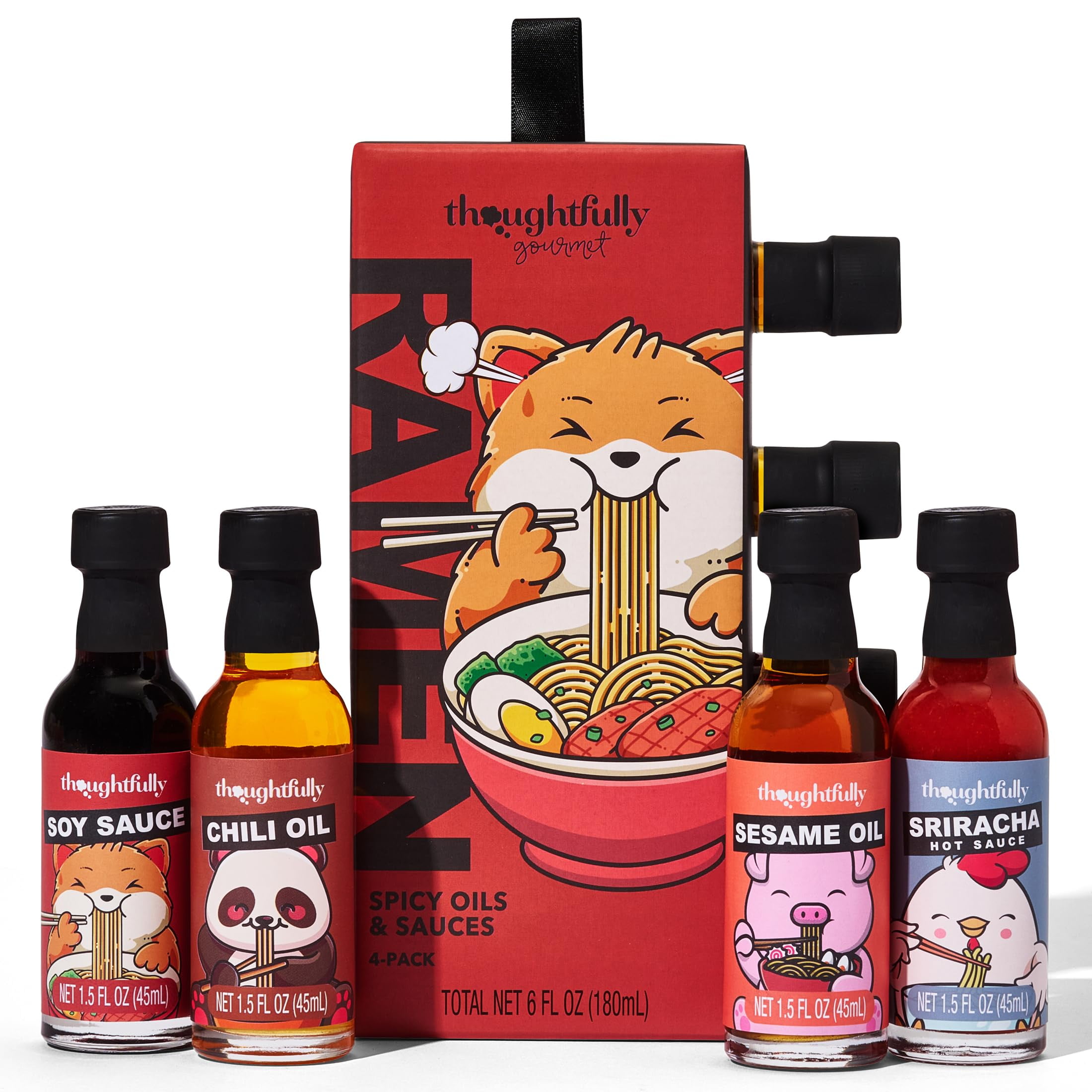 Thoughtfully Gourmet, Ramen Spicy OIF8 Oils and Sauces, Includes Sesame