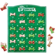 Thoughtfully 24 Days of Christmas Dog Advent Calendar 2024, Gingerbread Baked Dog Treats, Individually Wrapped Bone Shapes, 24 Count