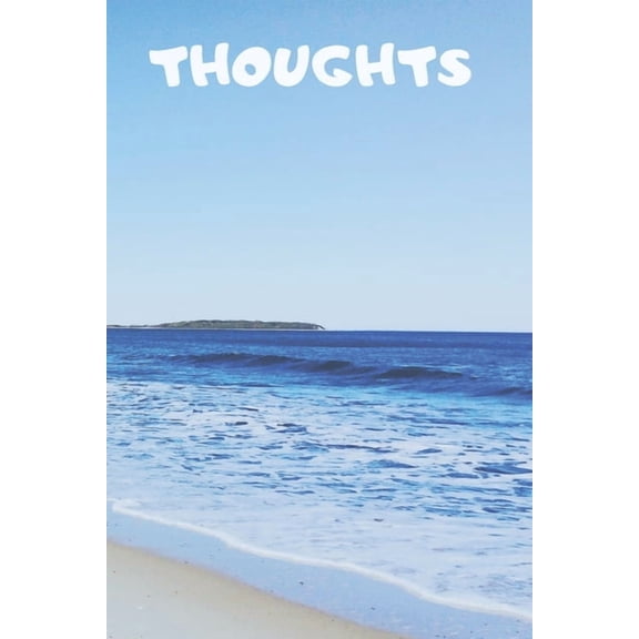 Thoughts: 90 Pages of 6 X 9 Inch White Numbered Pages No Lines, (Paperback)