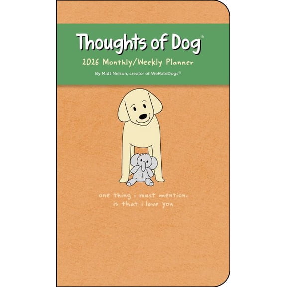 Pre-Owned Thoughts of Dog 12-Month 2026 Weekly/Monthly Planner Calendar