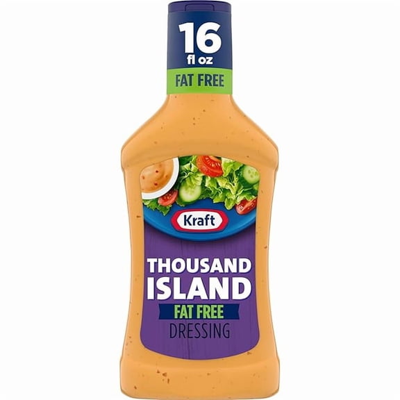 Thousand Island Fat Free Salad Dressing (16 fl oz Bottle) Pack of 1