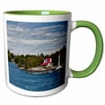 thumbnail image 1 of 3drose, Thousand Islands Home on the St Lawrence River in New York, Usa, 11oz Two-tone Green Mug, 1 of 6