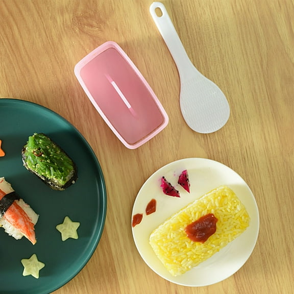 Thousand-Layer Rice Ball Mold, Square Warship Sushi Maker Press, Japanese Kids DIY Bento Onigiri Tool, Multi-Layer Seaweed Rice Kitchen Gadget(pink)