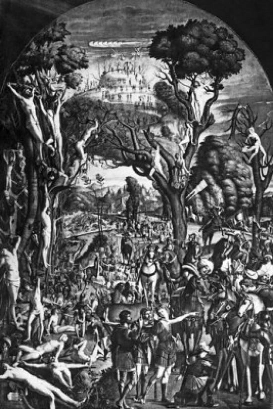 Thousand Martyrs Crucified on Mt Ararat by Vittore Carpaccio illustration (ca1455-1526) Canvas Art - Vittore Carpaccio (18 x 24)