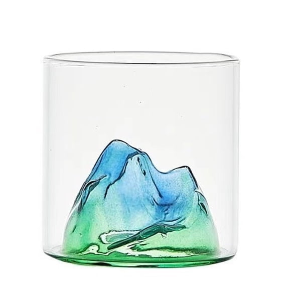 Thousand Miles of Rivers and Mountains Glass Mountain View Whiskey Glass, Coffee Cup, Tea Cup, Spirits Glass