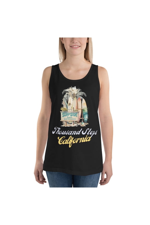 Thousand Steps Beach, Ca Tank Top Women | Spring Break Summer Vacation Tank (L)