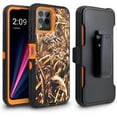thumbnail image 1 of ThousandGear for Revvl 6X Pro 5G, Revvl 6 Pro 5G Phone Phone Holster Phone Case with Built-in Screen Protector Swivel Belt Clip Heavy Duty Full Body Protection Shockproof Kickstand Cover (Camo), 1 of 5