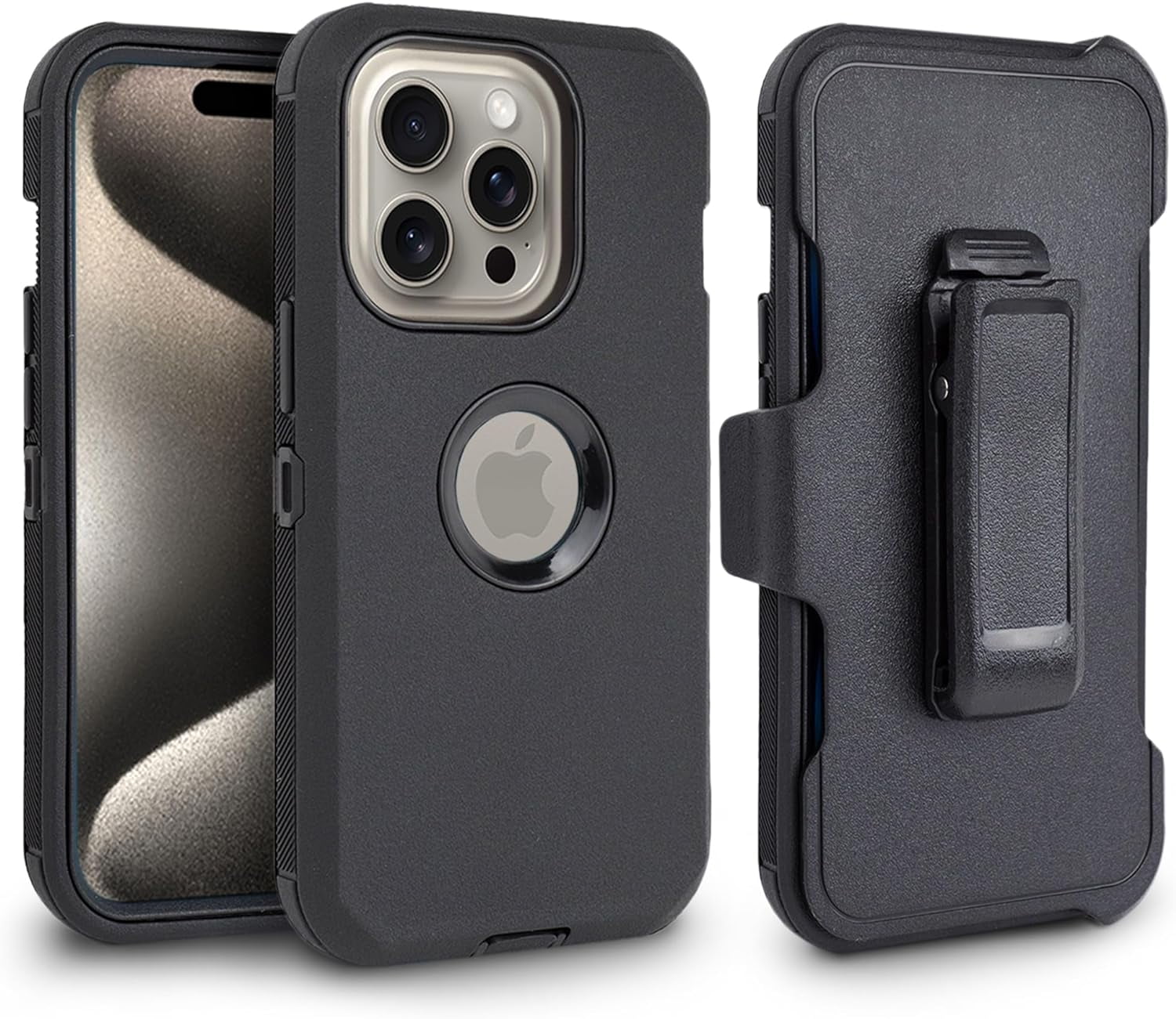 ThousandGear for iPhone 15 Pro Max 6.7 inch Screen Case with Belt Clip ...