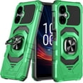 thumbnail image 1 of Thousandgear for Boost Mobile Celero 5G + Plus 2024 (3rd Version), with Screen Protector, Ring Kickstand for Magnetic Car Mount, Heavy Duty Shockproof Protective Phone Cover (Green), 1 of 5