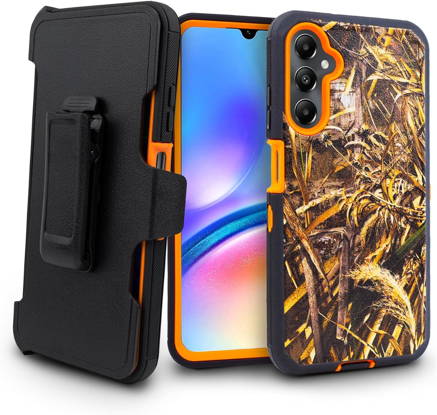 Thousandgear Compatible for Samsung Galaxy A05s 2023 Phone Case, Shockproof  Heavy Duty Armor Case Cover with Belt Clip Holster, Built in Screen 