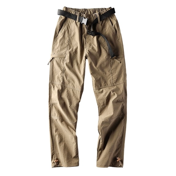 Thousandth Cargo Pants for Men Big and Tall Quick Dry Elastic Waist Pants Loose Fit Lightweight Outdoor Work Pant for Camping