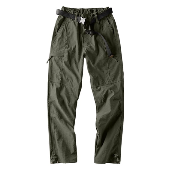 Thousandth Cargo Pants for Men Big and Tall Quick Dry Elastic Waist Pants Loose Fit Lightweight Outdoor Work Pant for Camping