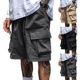 thumbnail image 1 of Thousandth Men Plus Size Streetwear Cargo Shorts Casual Multi Pocket Elastic Waist Loose Baggy Hip Hop Fashion Work Short Pants For Daily Wear, 1 of 10