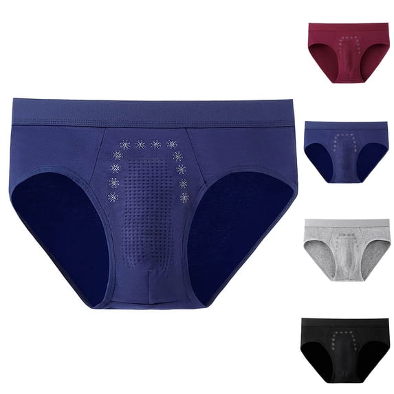 Thousandth Men's Big and Tall Underwear Casual Breathable Relaxed Briefs Elastic Waist Underwear Moisture Wicking Lightweight Loungewear