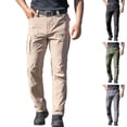 thumbnail image 1 of Thousandth Men's Outdoor Cargo Pants Ripstop Quick Dry Trousers Elastic Waist Waterproof Utility Pants with Multi Zipper Pockets for Duty Hiking, 1 of 7