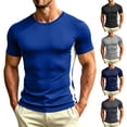 thumbnail image 1 of Thousandth Men's Short Sleeve Workout Tees Casual Slim Fit Moisture Wicking Compression Shirts Stretchy Breathable Sport Tops for Run Gym Training Daily Top, 1 of 9