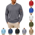 thumbnail image 1 of Thousandth Men's Zipper Pocket Sweatshirt Trendy Athletic Crewneck Top Functional Long Sleeve Pullover with Utility Sleeve, 1 of 10