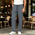 thumbnail image 1 of Thousandth Mens Straight Leg Athletic Pants Plus Size Lightweight Quick Dry Trousers Elastic Drawstring Waist Bottoms for Workout, 1 of 5