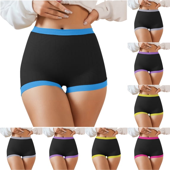 Thousandth Women Casual Underwear Breathable Fashionable Seamless Athletic Breathable High Waist Soft Anti Slip Safety Shorts Stretch Boy Shorts Underwear