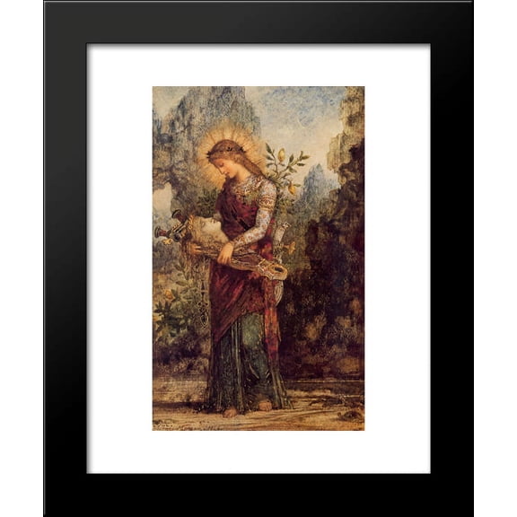 Thracian Girl Carrying the Head of Orpheus 20x24 Framed Art Print by Moreau, Gustave