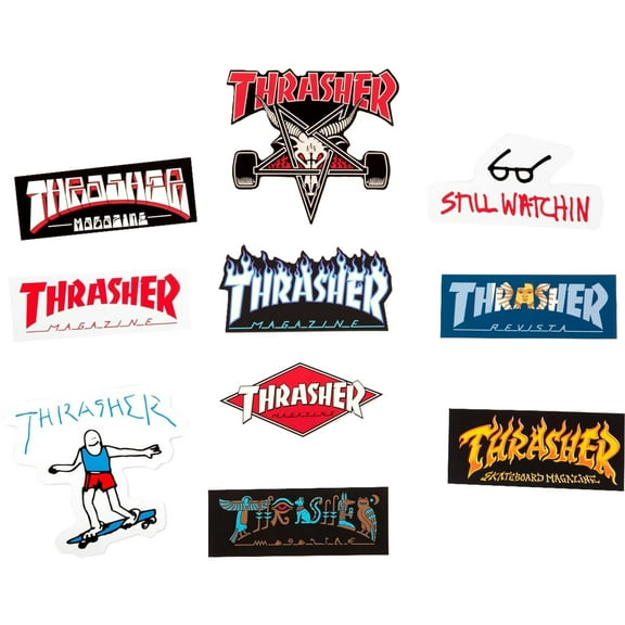 Thrasher 10 Pack Collage Assorted Decals
