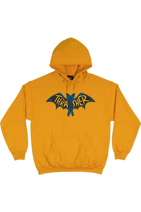 Bat Hoodie Sweatshirt Small - Gold