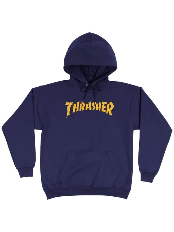 Burn It Down Hoodie Sweatshirt Small Navy