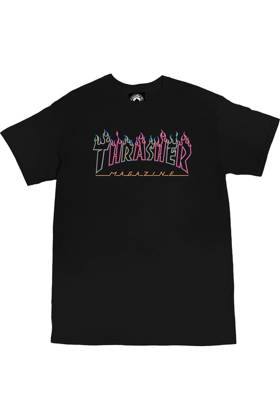 Double Flame Neon Small Black