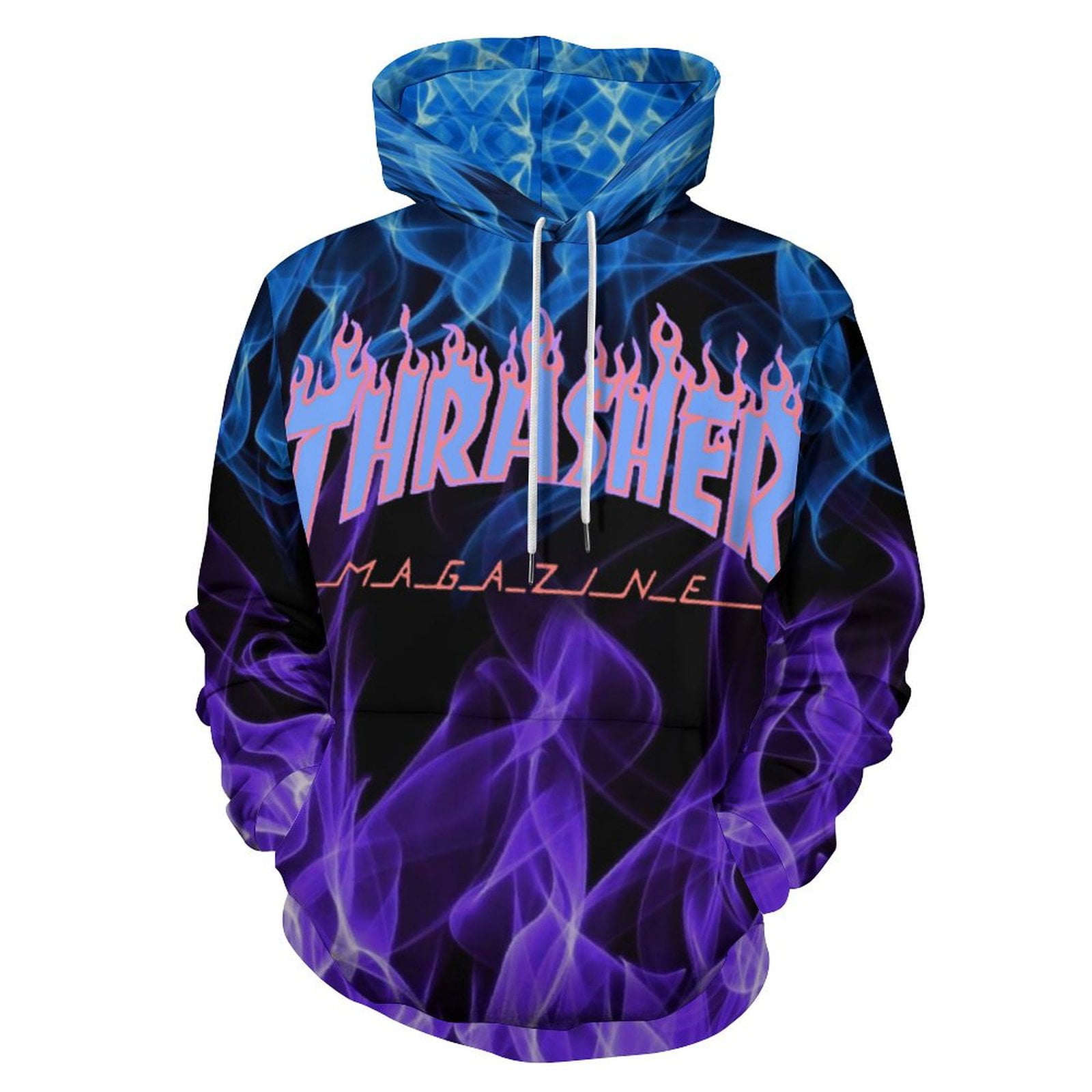 Thrasher Fire Novelty Hoodies Teen Adult 3D Print Pullover