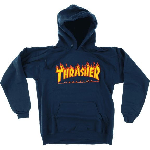 Thrasher Flames Hd/Swt M-Navy