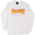 thumbnail image 1 of Thrasher Flames Long Sleeve Extra Large White/Yellow, 1 of 1