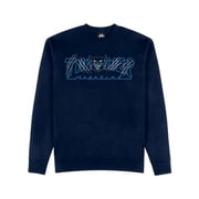 Thrasher Gato Crew Sweatshirt Large Navy