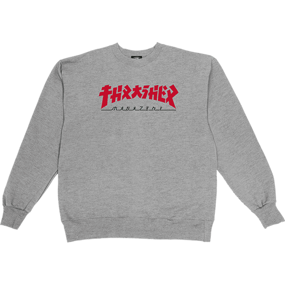 Thrasher Godzilla Crew/Swt M-Grey