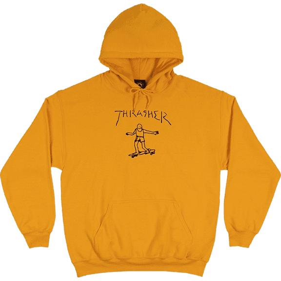 Thrasher Gonz Logo Hd/Swt M-Gold