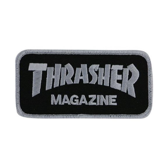 Thrasher Magazine Logo Patch Black/Silver